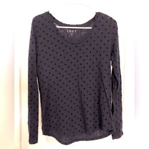 Loft Polka Dot Long Sleeve Tee
